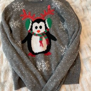 Penguin ugly Christmas sweater